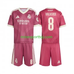 Real Madrid Federico Valverde 8 Børne Tredje Fodboldtrøje 2026-2027 Lange Ærmer