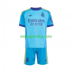 Real Madrid Målmand Børne Udebane Fodboldtrøje 2026-2027 Lange Ærmer