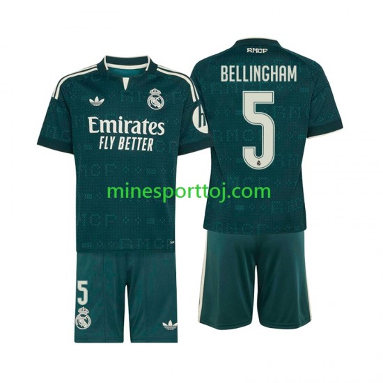 Real Madrid Jude Bellingham 5 Børne Udebane Fodboldtrøje 2026-2027 Lange Ærmer