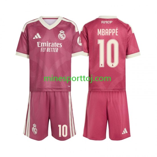 Real Madrid Kylian Mbappe 10 Børne Tredje Fodboldtrøje 2026-2027 Lange Ærmer
