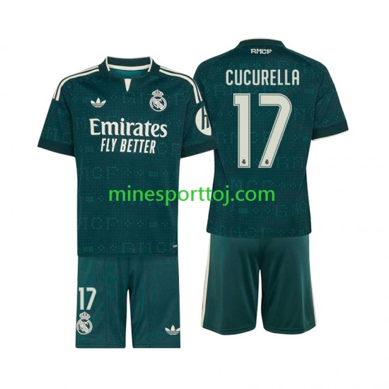 Real Madrid Marc Cucurella 17 Børne Udebane Fodboldtrøje 2026-2027 Lange Ærmer