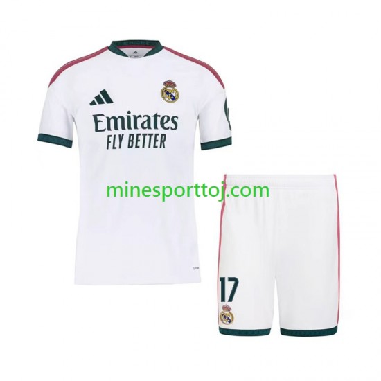 Real Madrid Marc Cucurella 17 Børne Hjemmebane Fodboldtrøje 2026-2027 Lange Ærmer