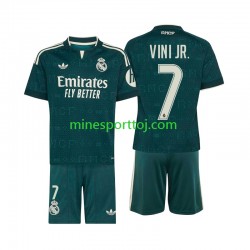 Real Madrid Vinicius Junior 7 Børne Udebane Fodboldtrøje 2026-2027 Lange Ærmer