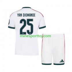 Real Madrid Yan Diomande 25 Børne Hjemmebane Fodboldtrøje 2026-2027 Lange Ærmer