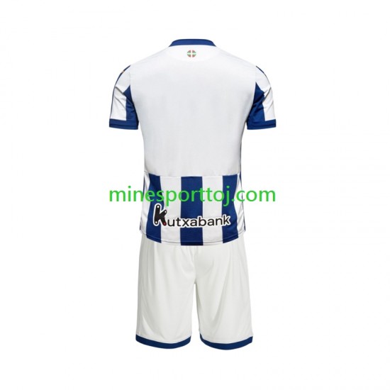 Real Sociedad Børne Hjemmebane Fodboldtrøje 2026-2027 Lange Ærmer