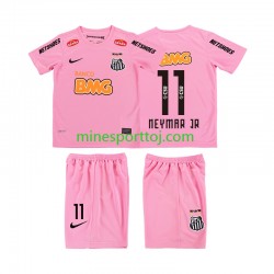 Santos Neymar JR 11 2012 2013 Børne Retro Fjerde Fodboldtrøje Lange Ærmer