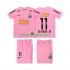 Santos Neymar JR 11 2012 2013 Børne Retro Fjerde Fodboldtrøje Lange Ærmer