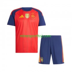 Spanien 2-star Børne Hjemmebane Fodboldtrøje 2026-2027 Lange Ærmer