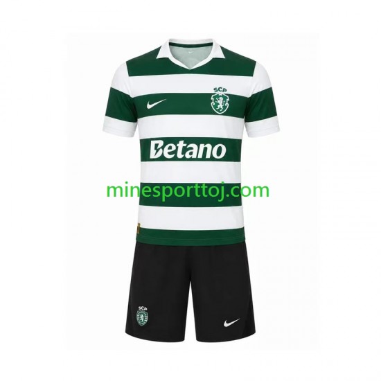 Sporting CP Børne Hjemmebane Fodboldtrøje 2026-2027 Lange Ærmer