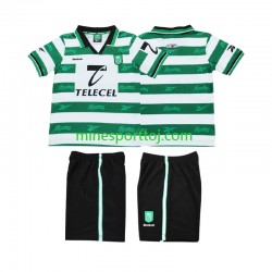 Sporting CP 1999 2000 Børne Retro Hjemmebane Fodboldtrøje Lange Ærmer