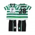 Sporting CP Cristiano Ronaldo 28 1999 2000 Børne Retro Hjemmebane Fodboldtrøje Lange Ærmer