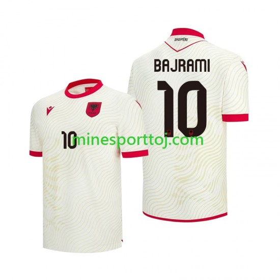 Albanien Nedim Bajrami 10 Herre Udebane Fodboldtrøje VM 2026 Lange Ærmer