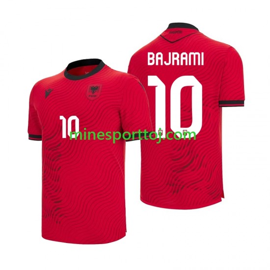 Albanien Nedim Bajrami 10 Herre Hjemmebane Fodboldtrøje VM 2026 Lange Ærmer
