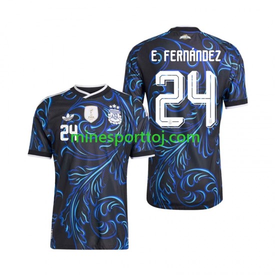 Argentina Enzo Fernandez 24 Herre Udebane Fodboldtrøje VM 2026 Lange Ærmer