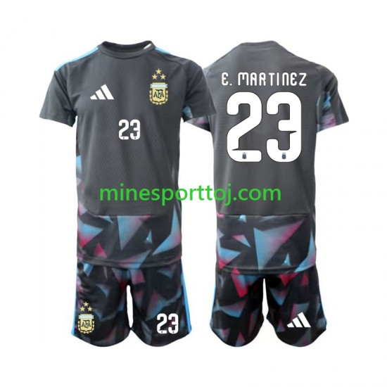 Argentina Målmand Emiliano Martinez 23 Børne Hjemmebane Fodboldtrøje VM 2026 Lange Ærmer