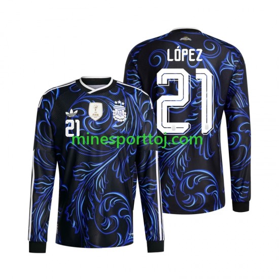 Argentina Jose Manuel Lopez 21 Herre Udebane Fodboldtrøje VM 2026 med Korte Ærmer
