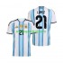Argentina Jose Manuel Lopez 21 Herre Hjemmebane Fodboldtrøje VM 2026 Lange Ærmer