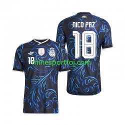 Argentina Nico Paz 18 Herre Udebane Fodboldtrøje VM 2026 Lange Ærmer
