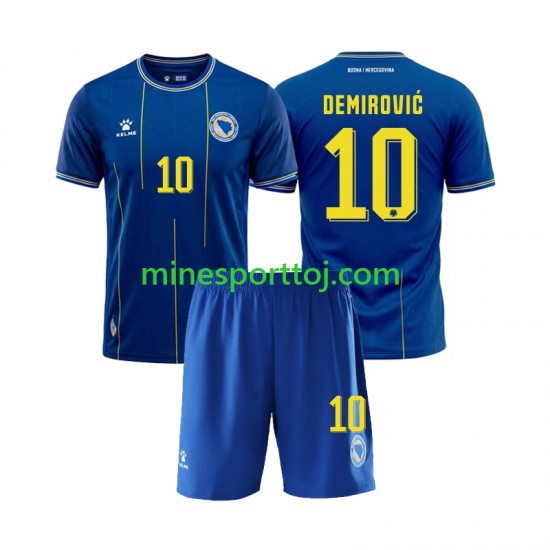Bosnien-Hercegovina Ermedin Demirovic 10 Børne Hjemmebane Fodboldtrøje VM 2026 Lange Ærmer