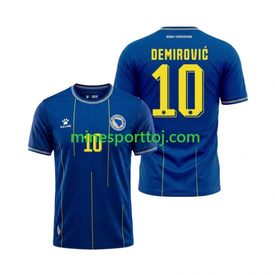 Bosnien-Hercegovina Ermedin Demirovic 10 Herre Hjemmebane Fodboldtrøje VM 2026 Lange Ærmer