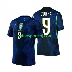Brasilien Matheus Cunha 9 Herre Udebane Fodboldtrøje VM 2026 Lange Ærmer