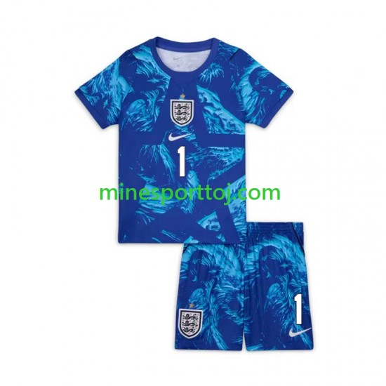 England Målmand Jordan Pickford 1 Børne Tredje Fodboldtrøje VM 2026 Lange Ærmer