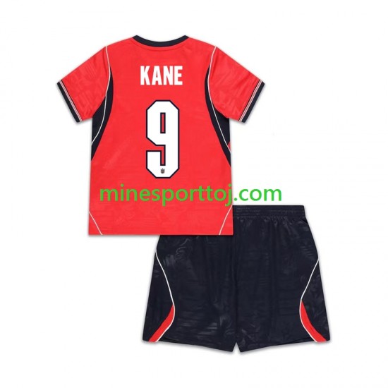 England Harry Kane 9 Børne Udebane Fodboldtrøje VM 2026 Lange Ærmer