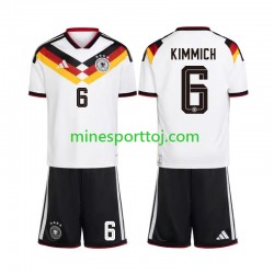 Tyskland Joshua Kimmich 6 Børne Hjemmebane Fodboldtrøje VM 2026 Lange Ærmer