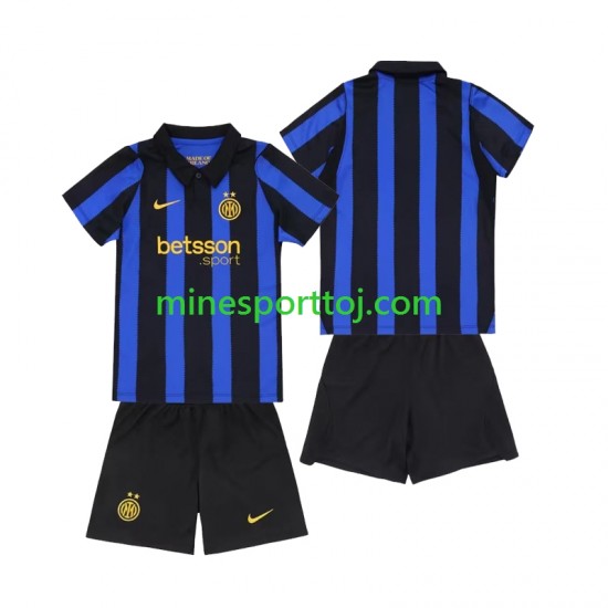 Inter Milan Børne Hjemmebane Fodboldtrøje 2026-2027 Lange Ærmer