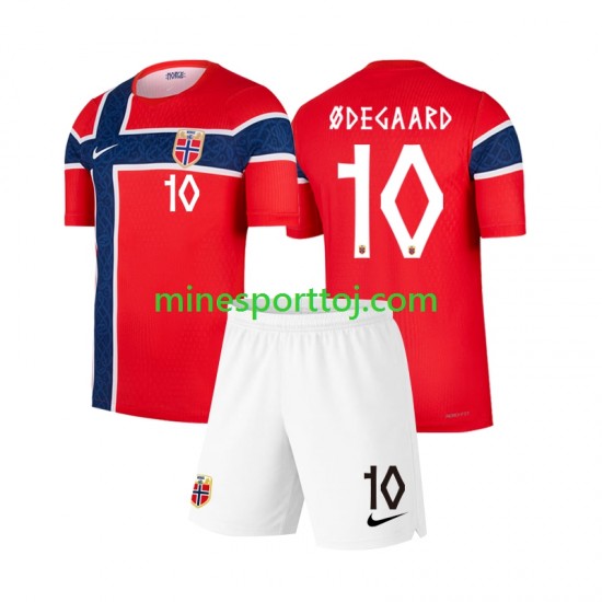 Norge Martin Odegaard 10 Børne Hjemmebane Fodboldtrøje VM 2026 Lange Ærmer