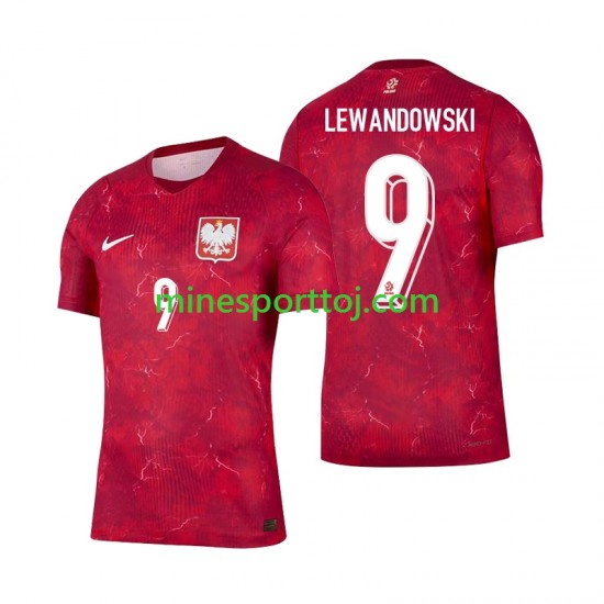 Polen Robert Lewandowski 9 2026 Herre Udebane Fodboldtrøje Lange Ærmer