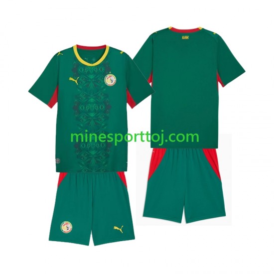 Senegal 2026 2027 Børne Udebane Fodboldtrøje Lange Ærmer