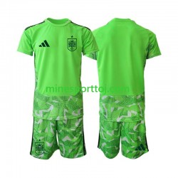 Spanien Målmand 6th Green color Børne Fodboldtrøje VM 2026 Lange Ærmer