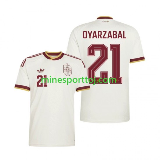 Spanien Mikel Oyarzabal 21 Herre Udebane Fodboldtrøje VM 2026 Lange Ærmer