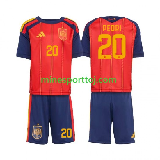 Spanien Pedri 20 Børne Hjemmebane Fodboldtrøje VM 2026 Lange Ærmer