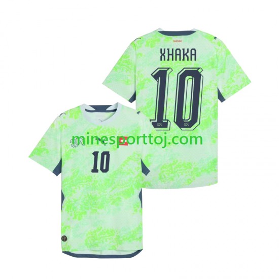 Schweiz Granit Xhaka 10 Herre Udebane Fodboldtrøje VM 2026 Lange Ærmer