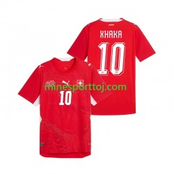 Schweiz Granit Xhaka 10 Herre Hjemmebane Fodboldtrøje VM 2026 Lange Ærmer