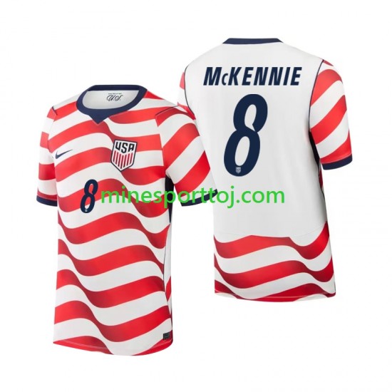 USA Weston McKennie 8 Herre Hjemmebane Fodboldtrøje VM 2026 Lange Ærmer