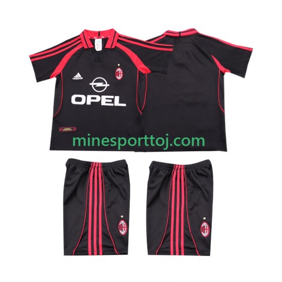 AC Milan 2000 2001 Børne Retro Tredje Fodboldtrøje Lange Ærmer