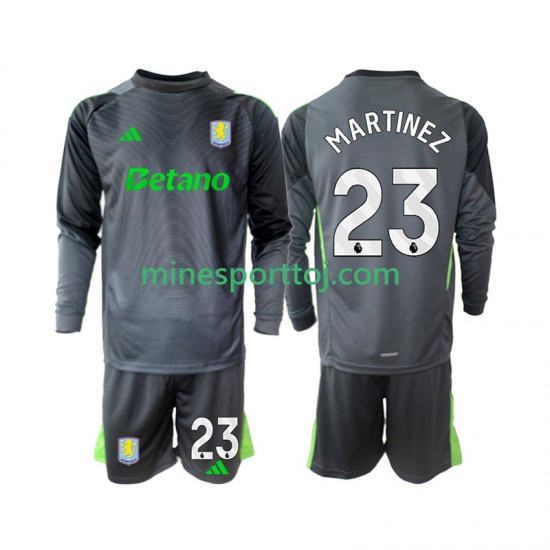 Aston Villa Målmand Emiliano Martinez 23 Børne Hjemmebane Fodboldtrøje 2025-2026 med Korte Ærmer