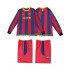 FC Barcelona 2010 2011 Børne Retro Hjemmebane Fodboldtrøje med Korte Ærmer