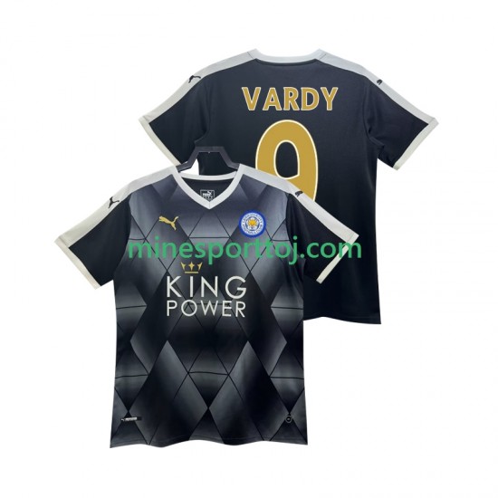 Leicester City VARDY 9 2014 2015 Herre Retro Udebane Fodboldtrøje Lange Ærmer