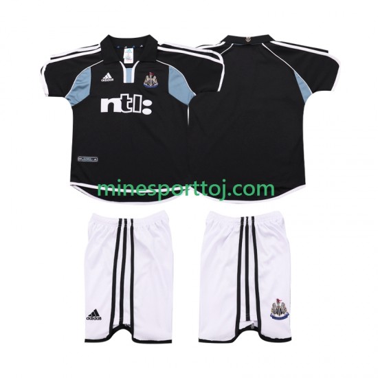 Newcastle United 2000 2001 Børne Retro Udebane Fodboldtrøje Lange Ærmer
