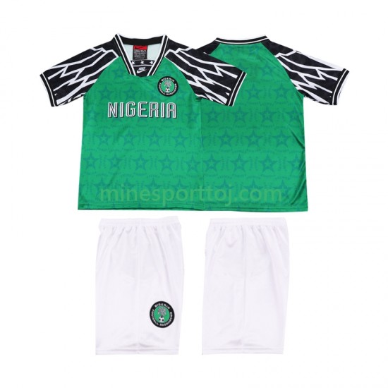 Nigeria 1995 Børne Retro Hjemmebane Fodboldtrøje Lange Ærmer
