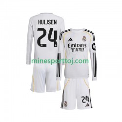 Real Madrid Huijsen 24 Børne Hjemmebane Fodboldtrøje 2025-2026 med Korte Ærmer