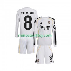 Real Madrid Valverde 8 Børne Hjemmebane Fodboldtrøje 2025-2026 med Korte Ærmer