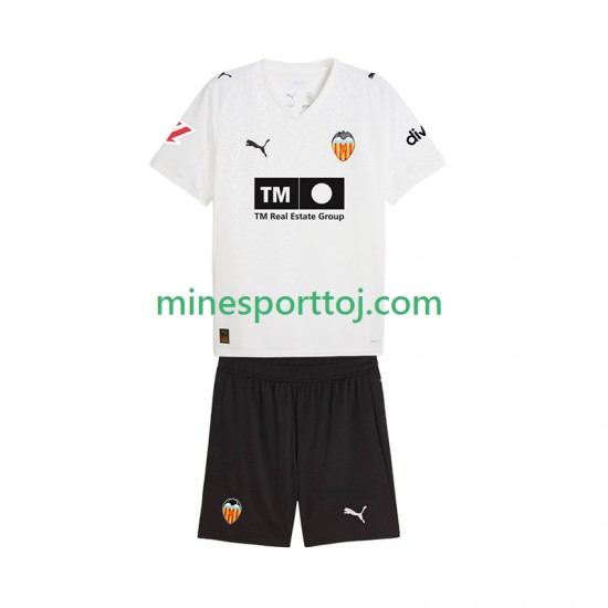 Valencia CF Børne Hjemmebane Fodboldtrøje 2025-2026 Lange Ærmer
